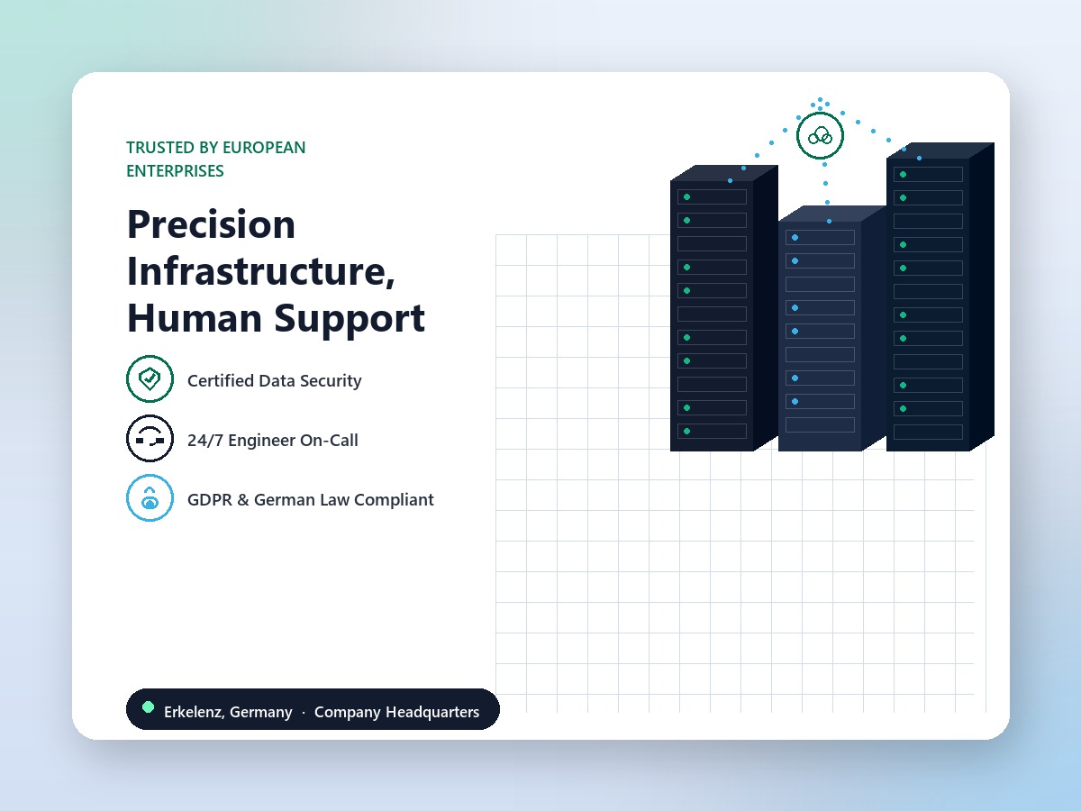 Illustration of ShieldHost's distributed server infrastructure and engineering support model
