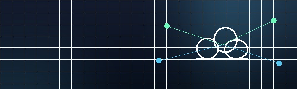 Abstract illustration of a multi-region cloud network
