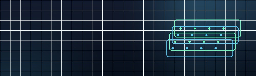 Abstract illustration of layered virtual server instances